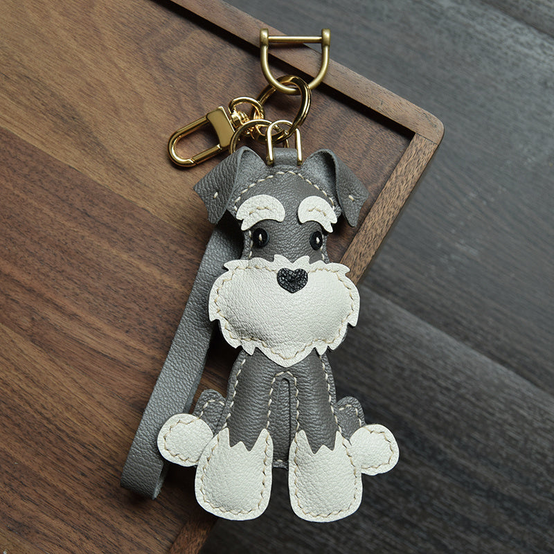 Handmade Schnauzer Key Ring