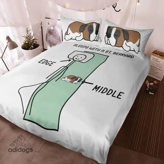 Sleeps With a St. Bernard Bedding Set