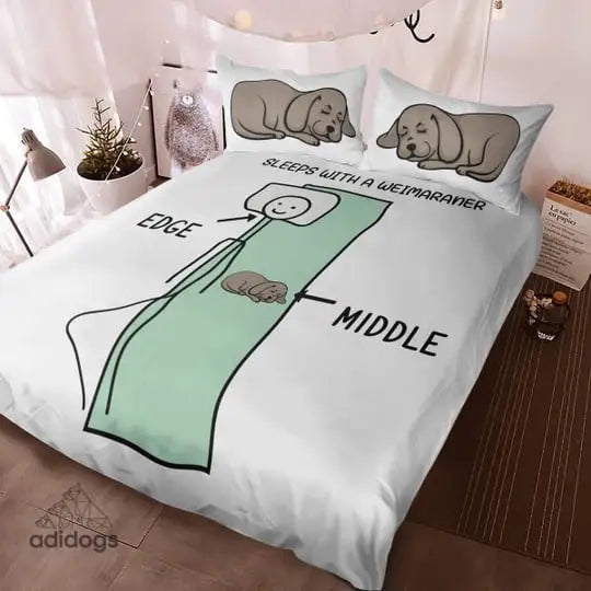 Sleeps With a Weimaraner Bedding Set