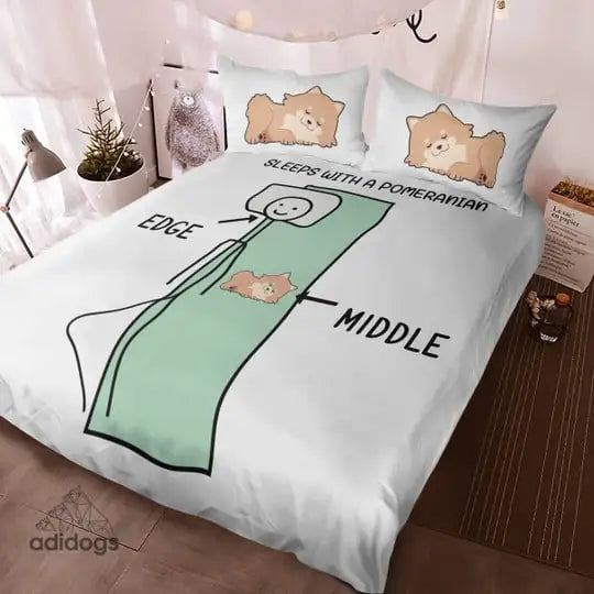 Sleeps With a Pomeranian Bedding Set