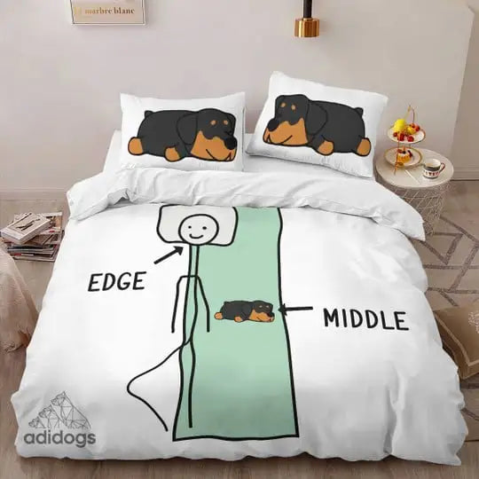 Sleeps With a Rottweiler Bedding Set