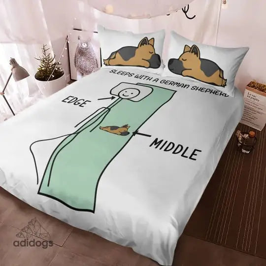 Sleeps With a German Shepherd Bedding Set