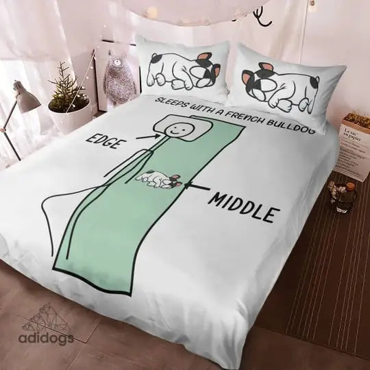 Sleeps With a Frenchie Bedding Set