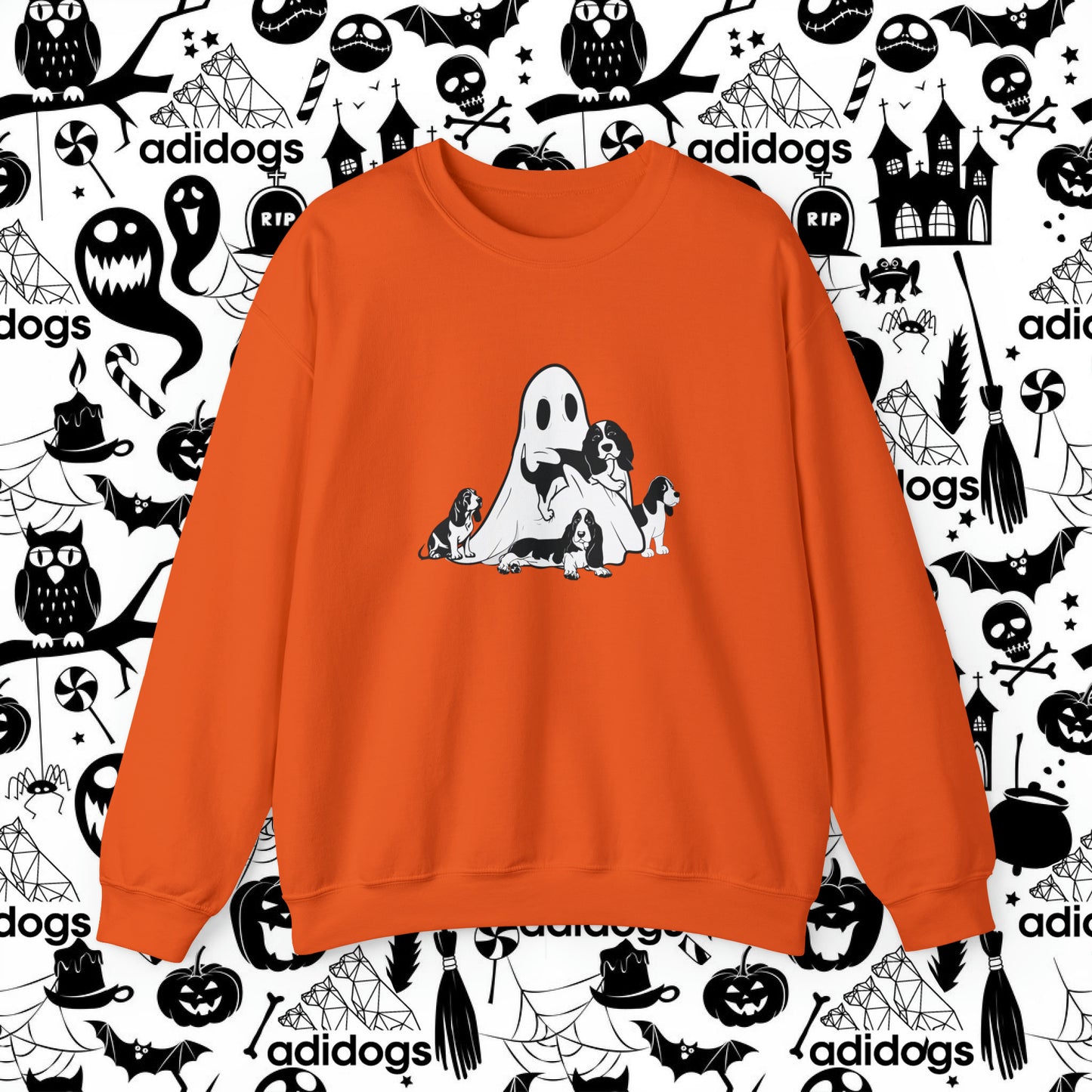 Spooky Basset Hound Sweatshirts