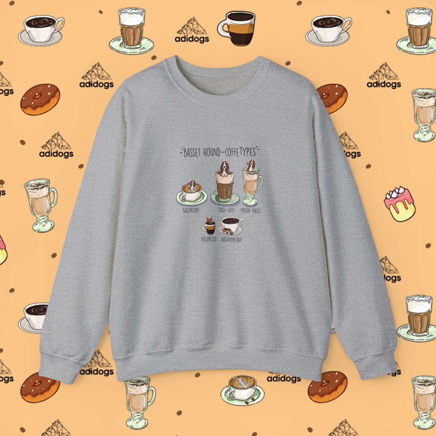 Basset Hound Lovers Coffee Sweatshirts