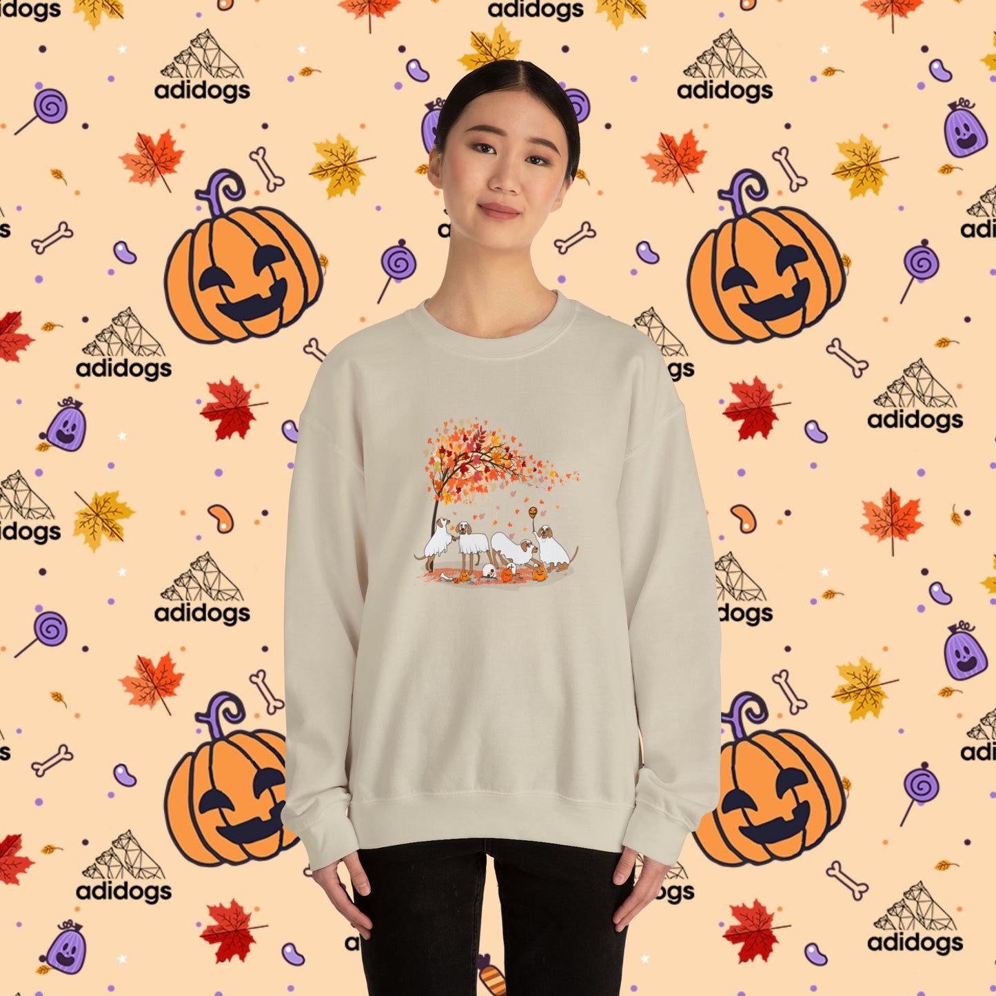 Fall Vibes Vizsla Halloween Sweatshirts