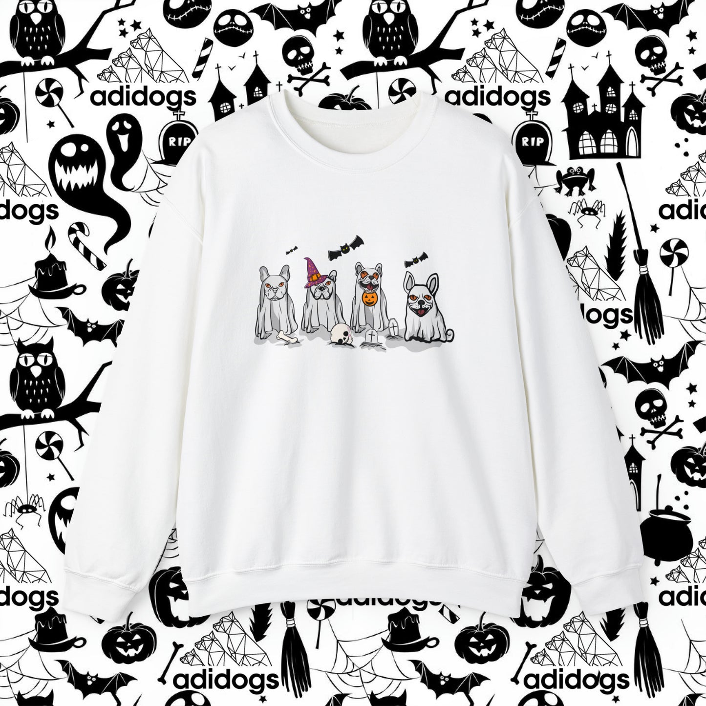 Frenchie Boo Ghost Halloween Sweatshirts