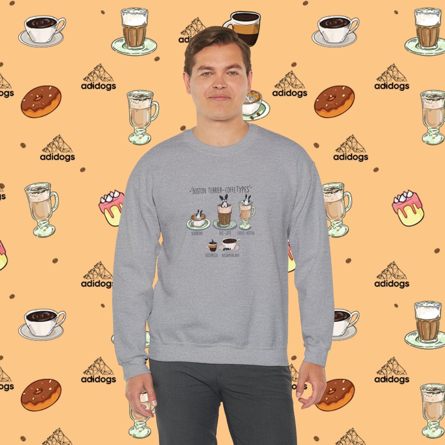 Boston Terrier Lovers Coffee Sweatshirts