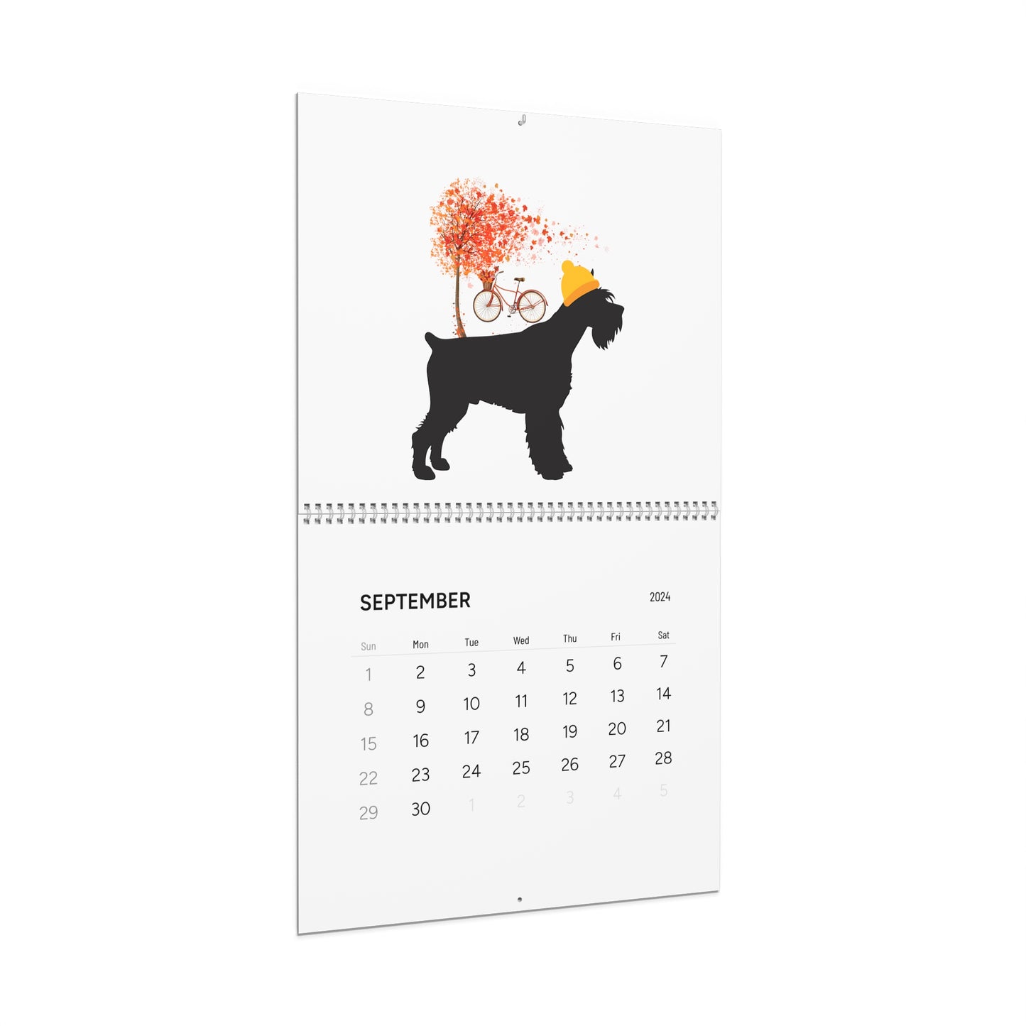 Schnauzer Wall Calendar 2024