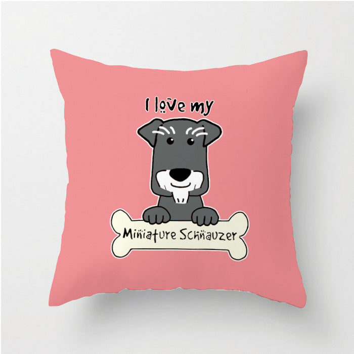 Indoor Schnauzer pillow