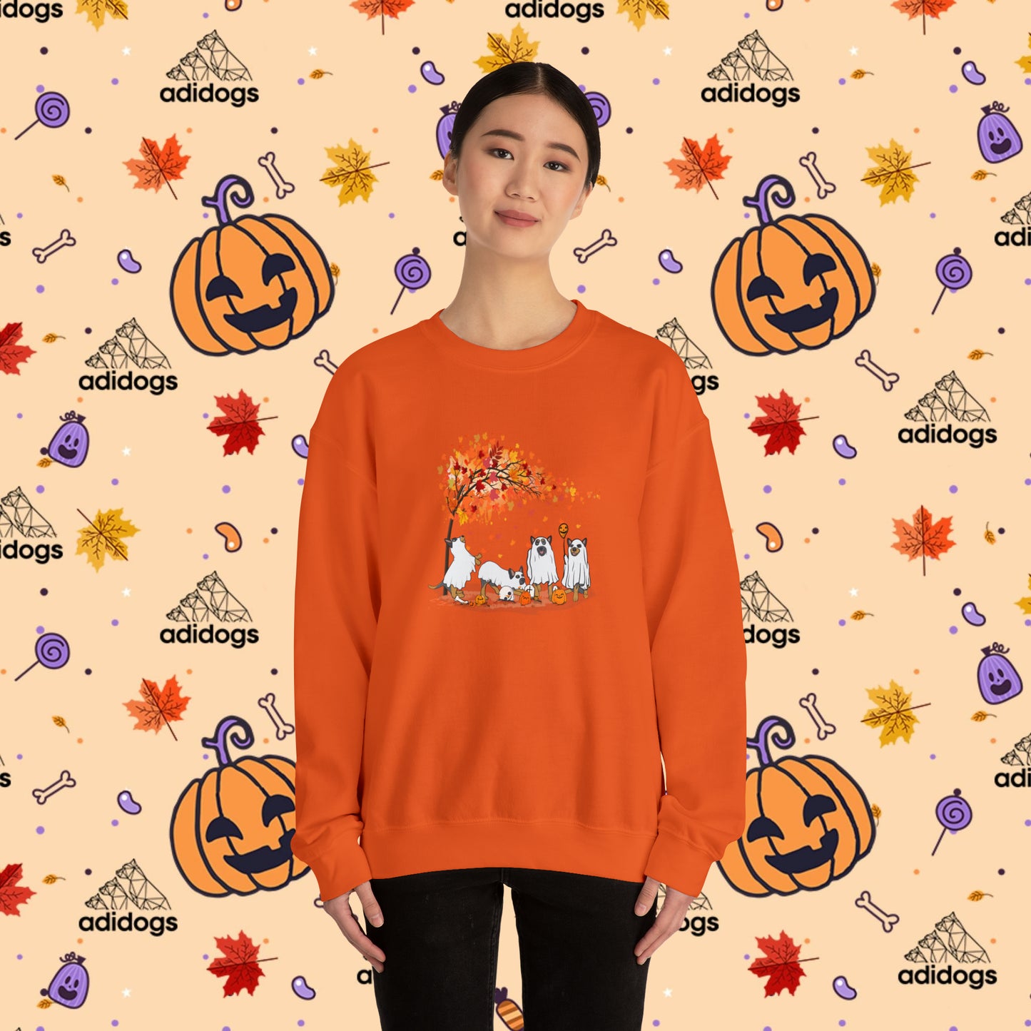 Fall Vibes Blue Heeler Halloween Sweatshirts