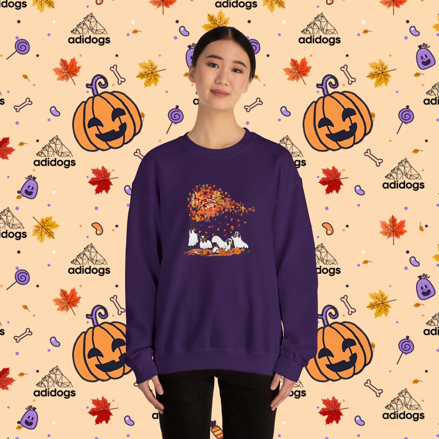 Fall Vibes Dachshund Halloween Sweatshirts