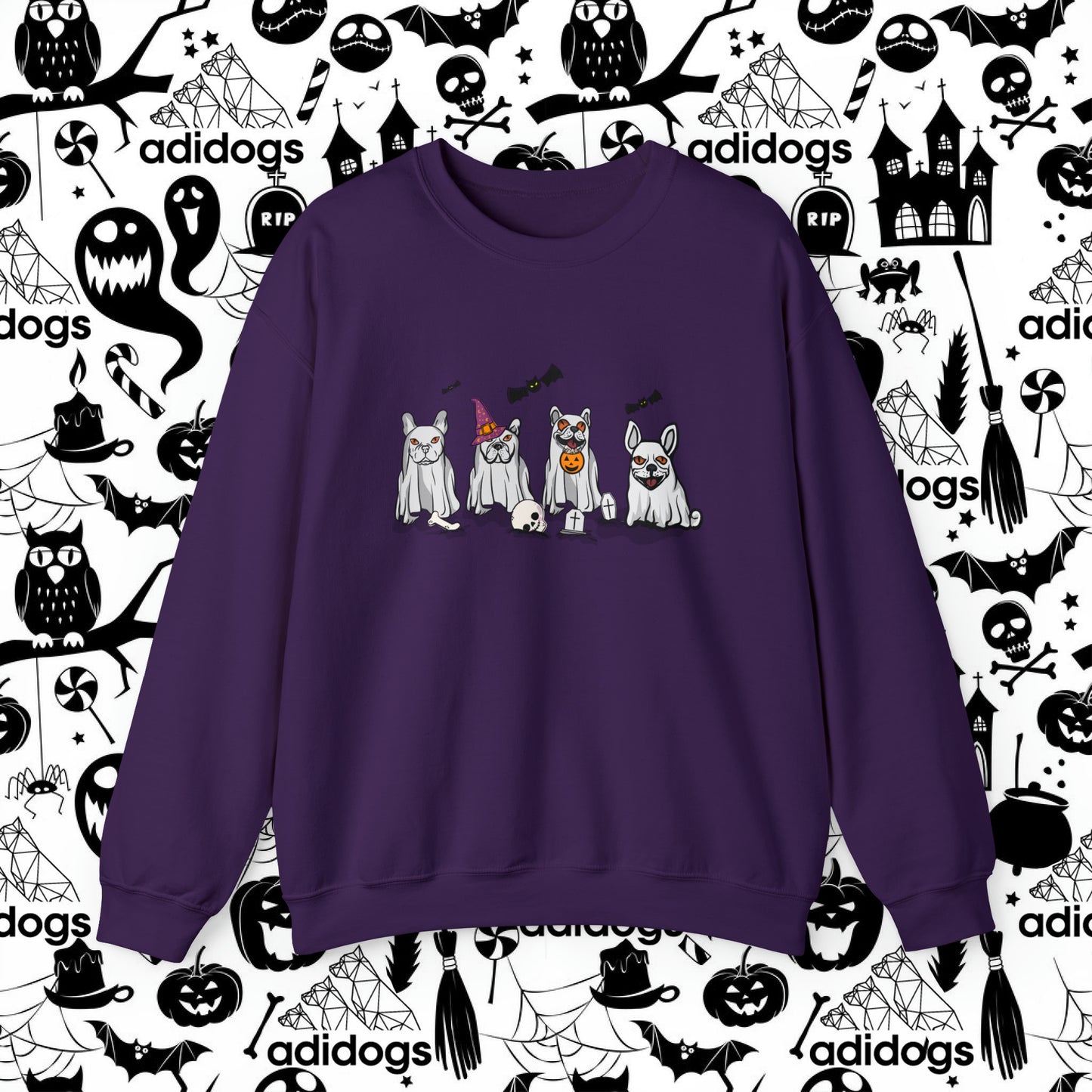 Frenchie Boo Ghost Halloween Sweatshirts