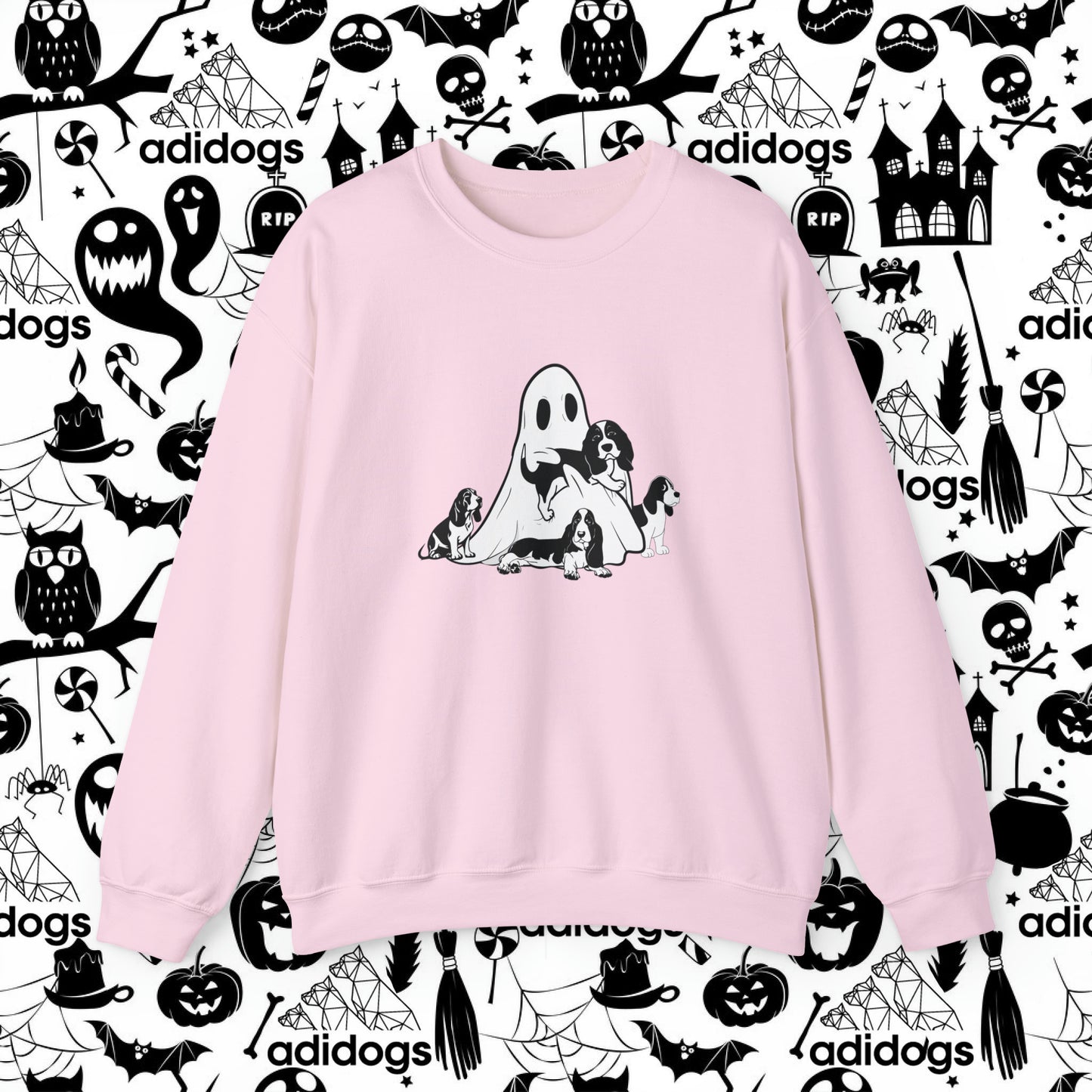 Spooky Basset Hound Sweatshirts