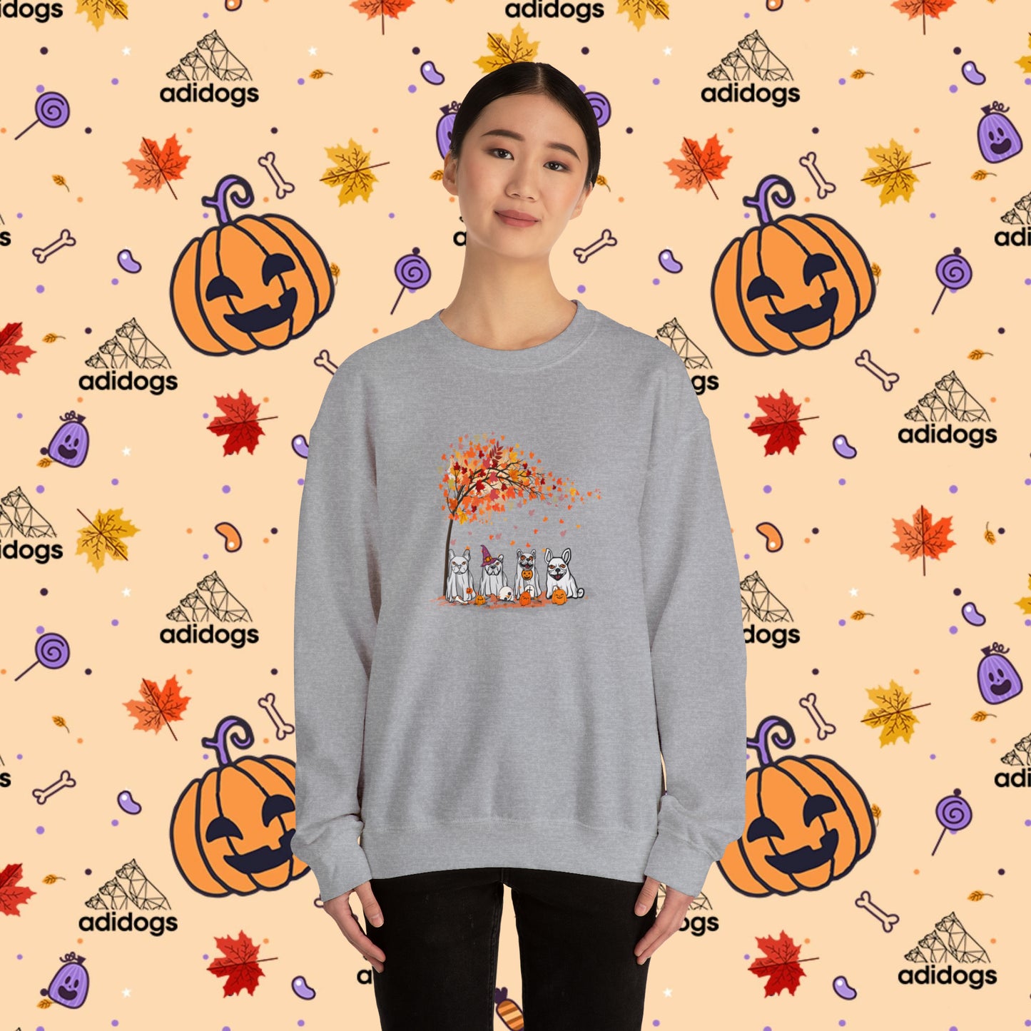 Fall Vibes Frenchie Halloween Sweatshirts