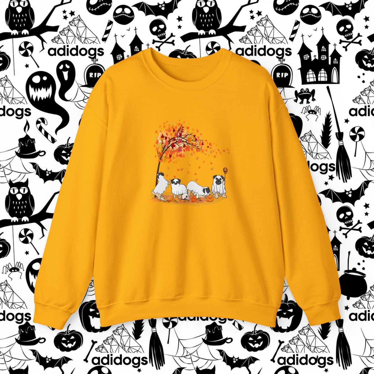 Pug Fall Vibes Halloween Sweatshirts