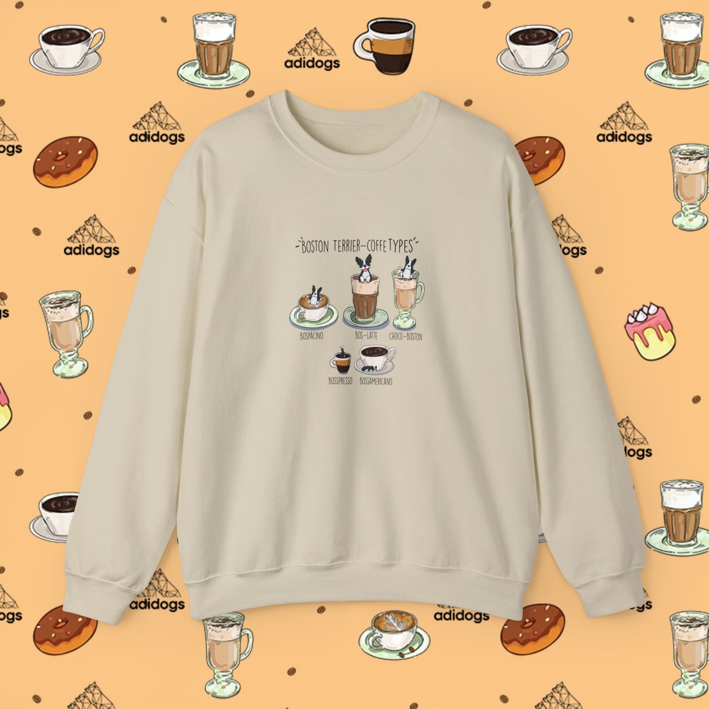 Boston Terrier Lovers Coffee Sweatshirts