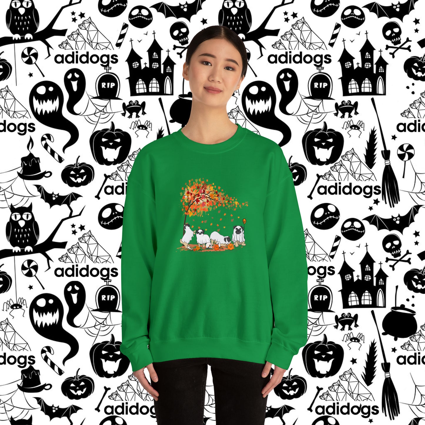 Pug Fall Vibes Halloween Sweatshirts