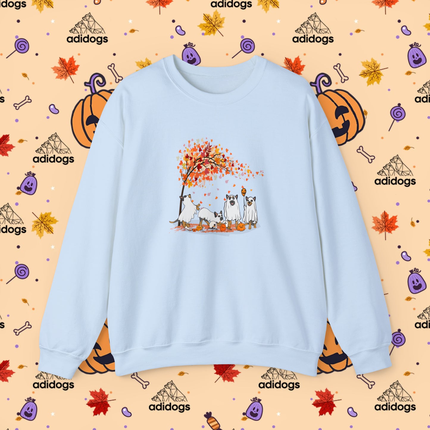 Fall Vibes Blue Heeler Halloween Sweatshirts