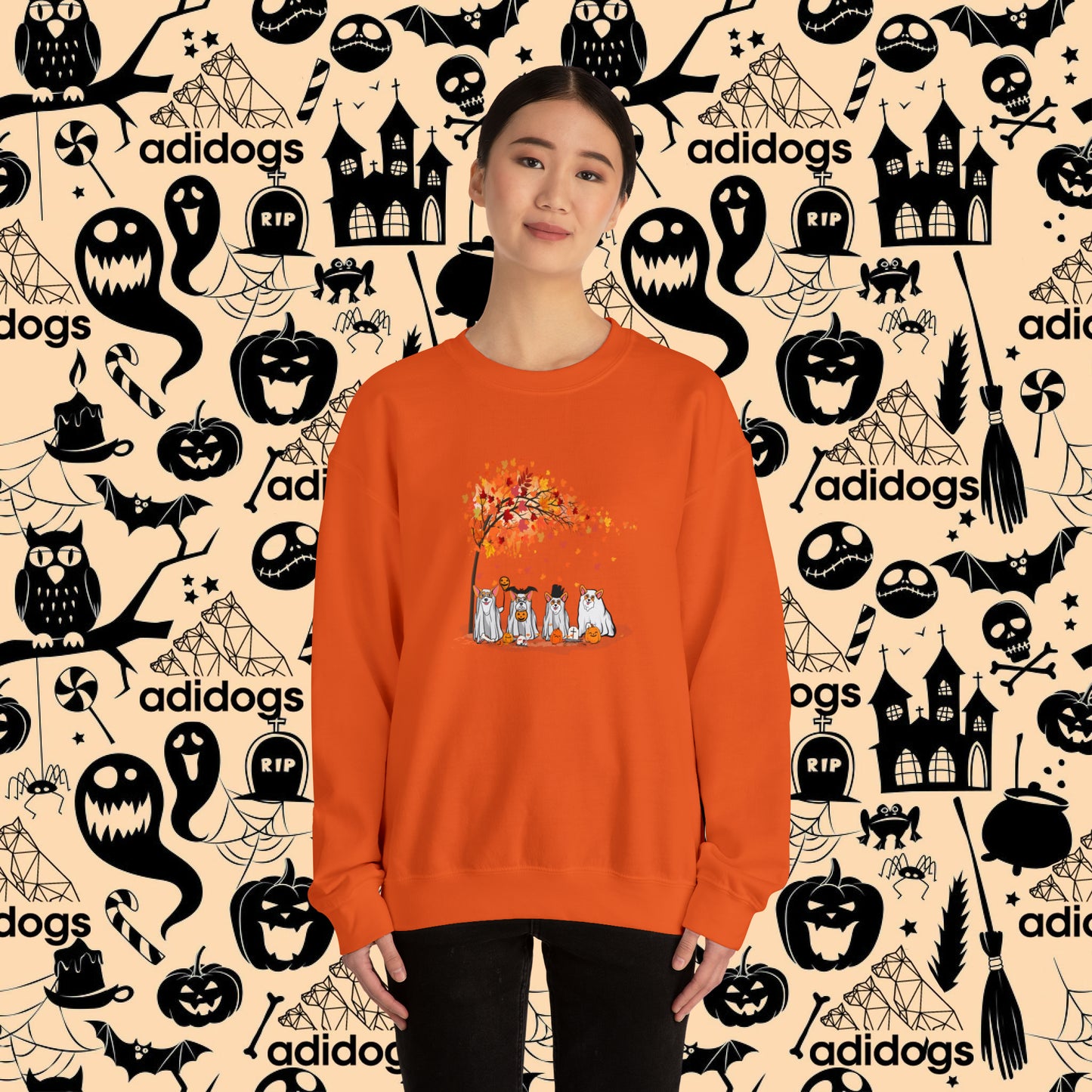 Corgi Fall Vibes Halloween Sweatshirts