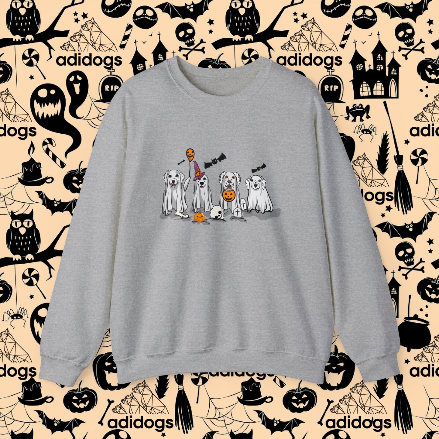 Dalmatian Boo Ghost Halloween Sweatshirts