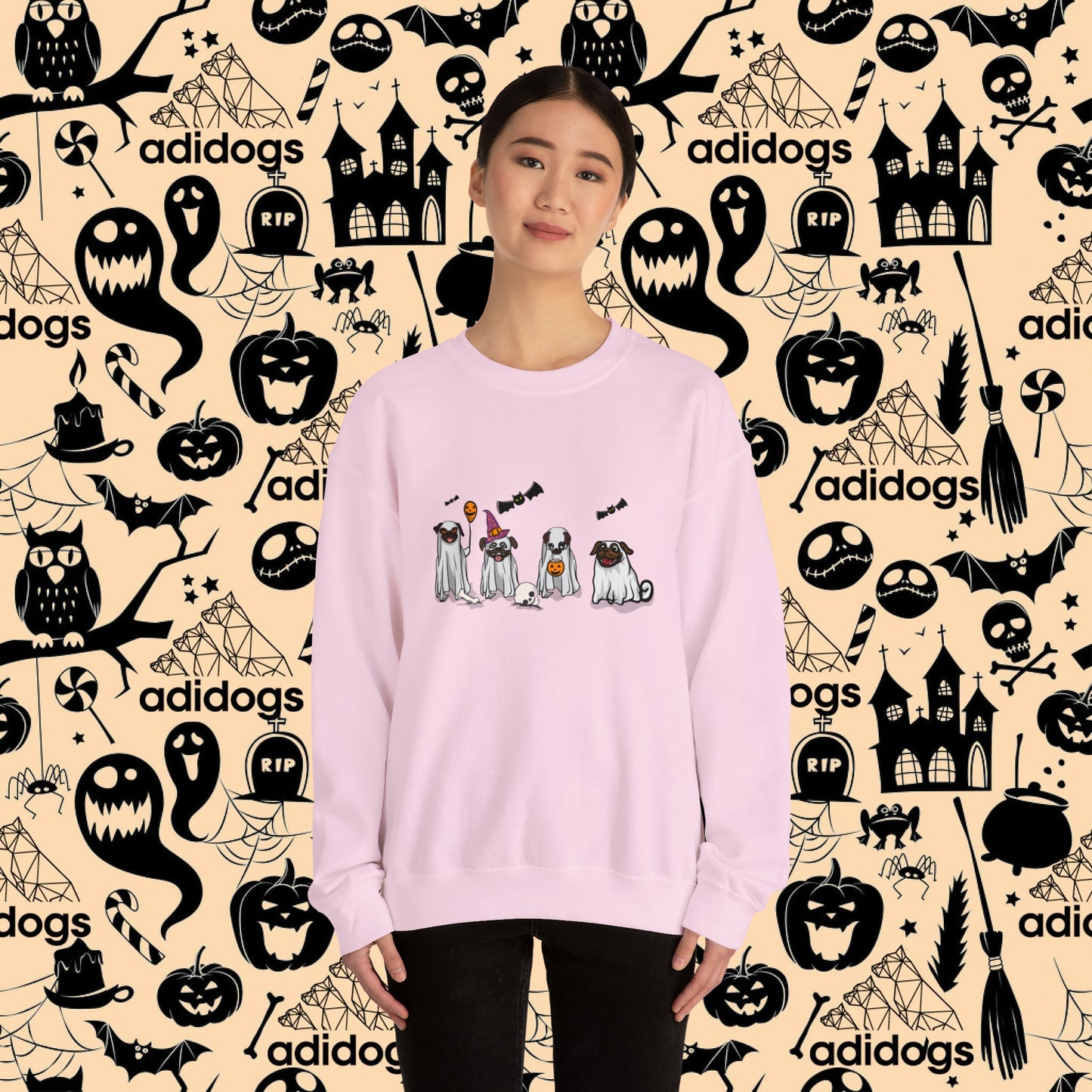 Pug Boo Ghost Halloween Sweatshirts