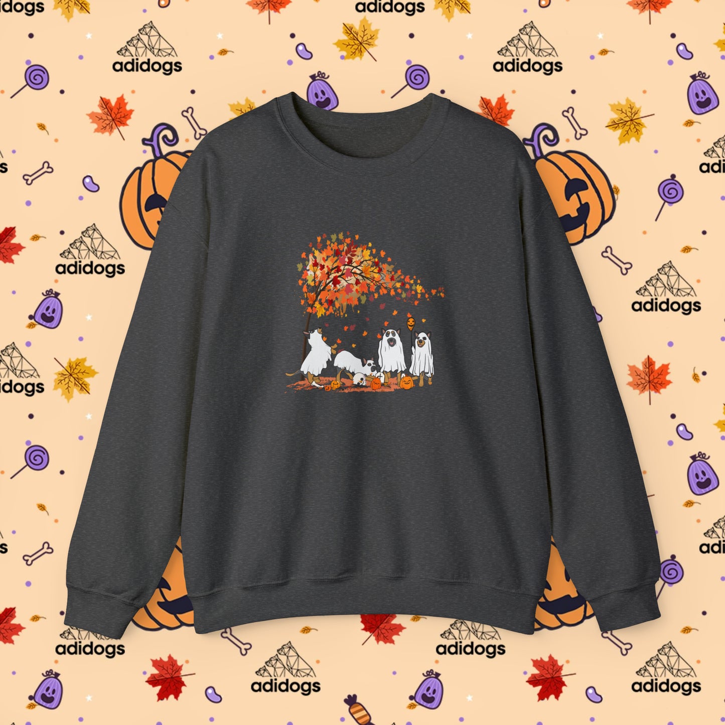 Fall Vibes Blue Heeler Halloween Sweatshirts