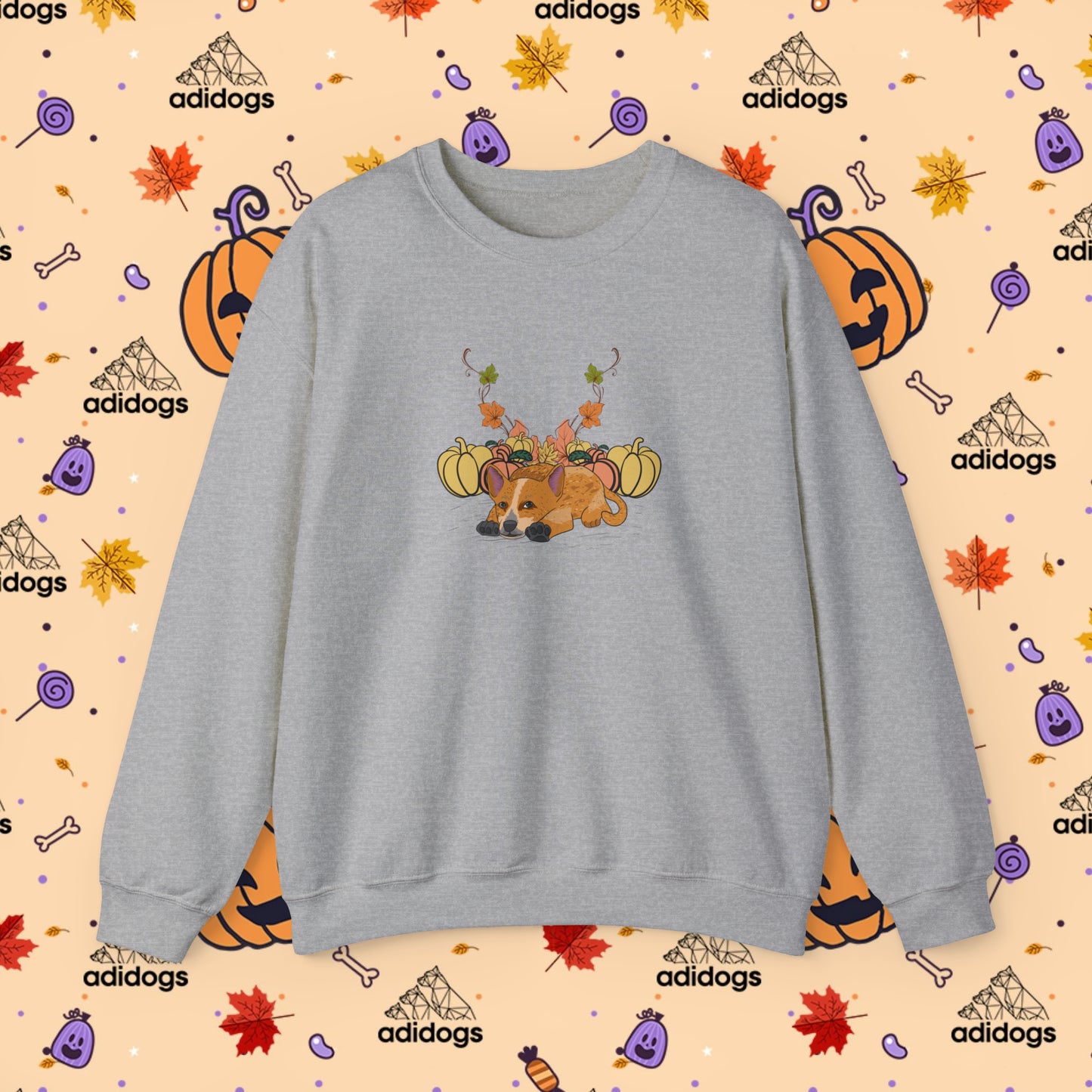 Blue Heeler Pumpkin Fall Sweatshirts