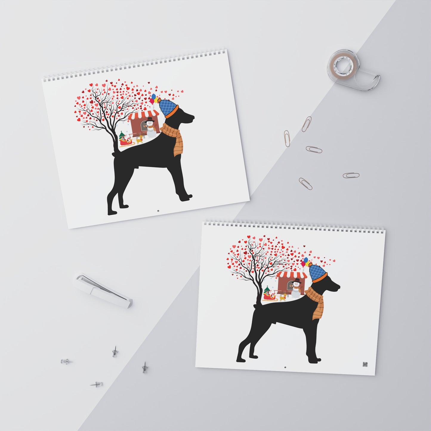 Doberman Wall Calendar 2024