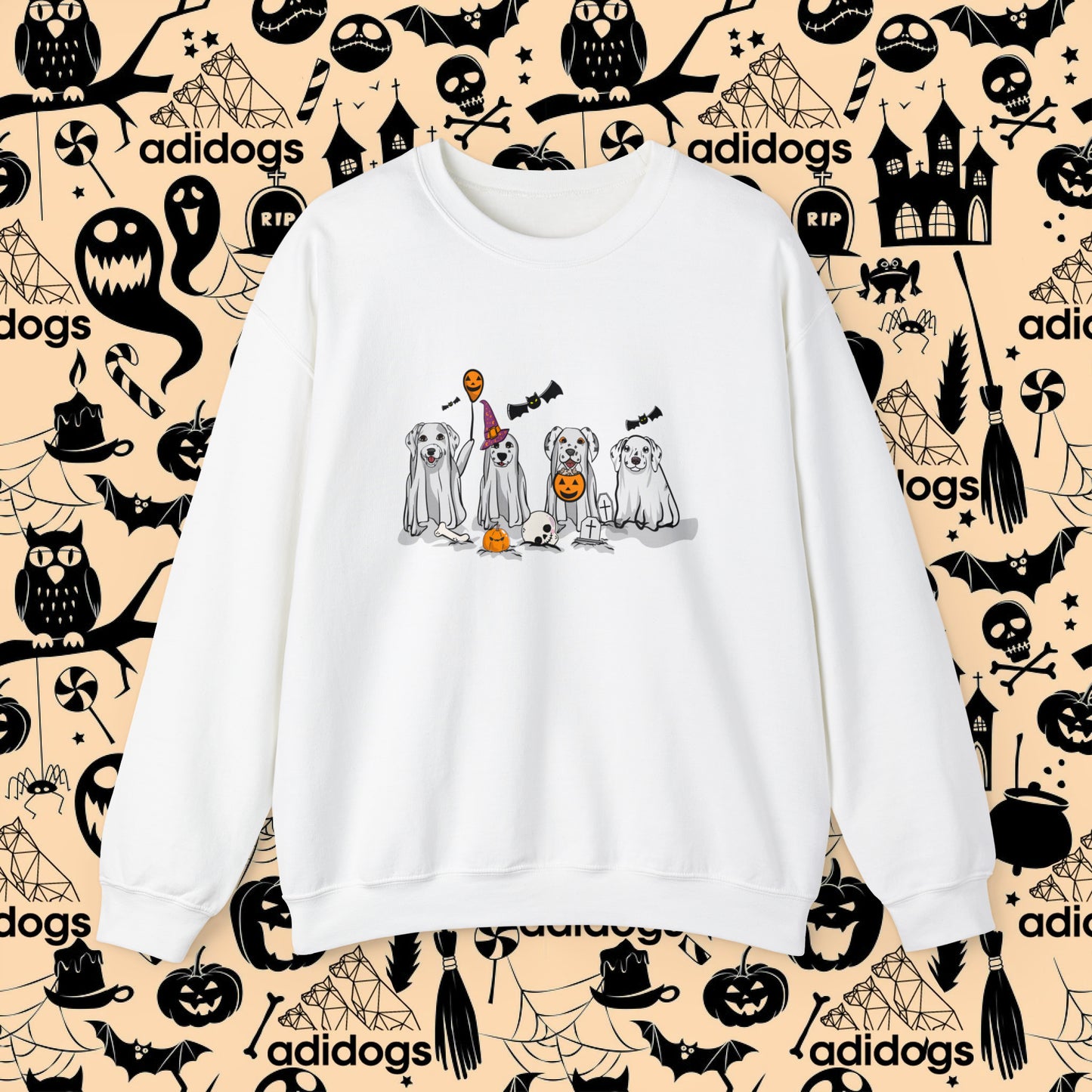 Dalmatian Boo Ghost Halloween Sweatshirts