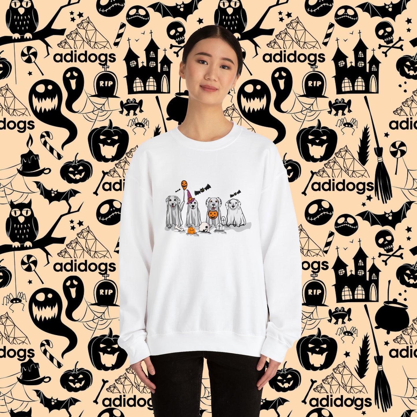 Dalmatian Boo Ghost Halloween Sweatshirts