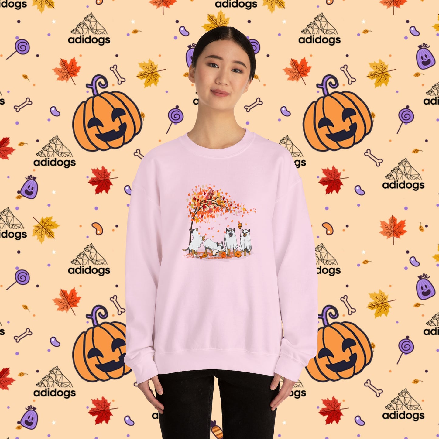 Fall Vibes Blue Heeler Halloween Sweatshirts