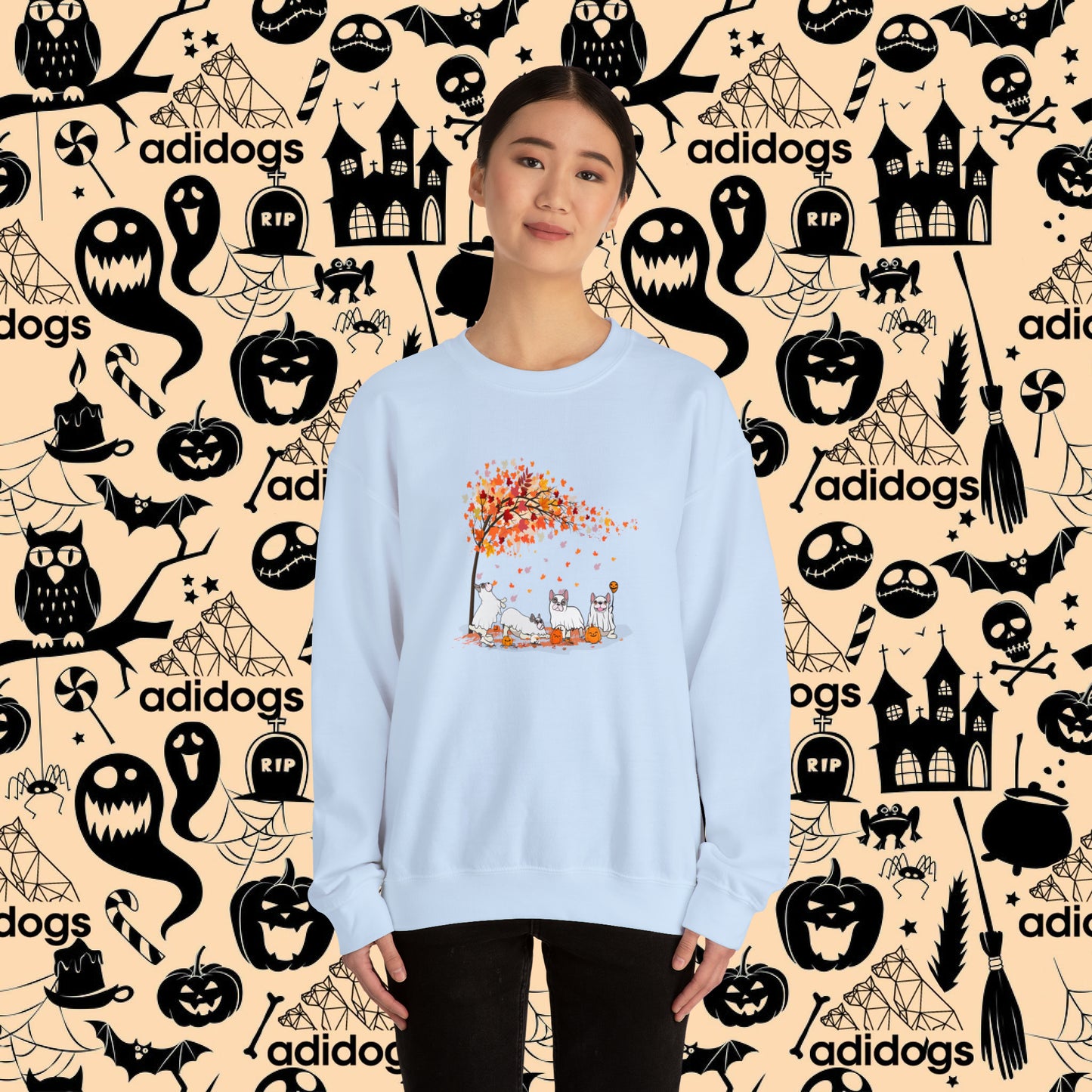 Frenchie Fall Vibes Halloween Sweatshirts