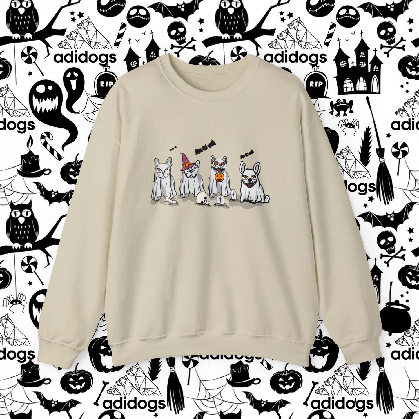 Frenchie Boo Ghost Halloween Sweatshirts