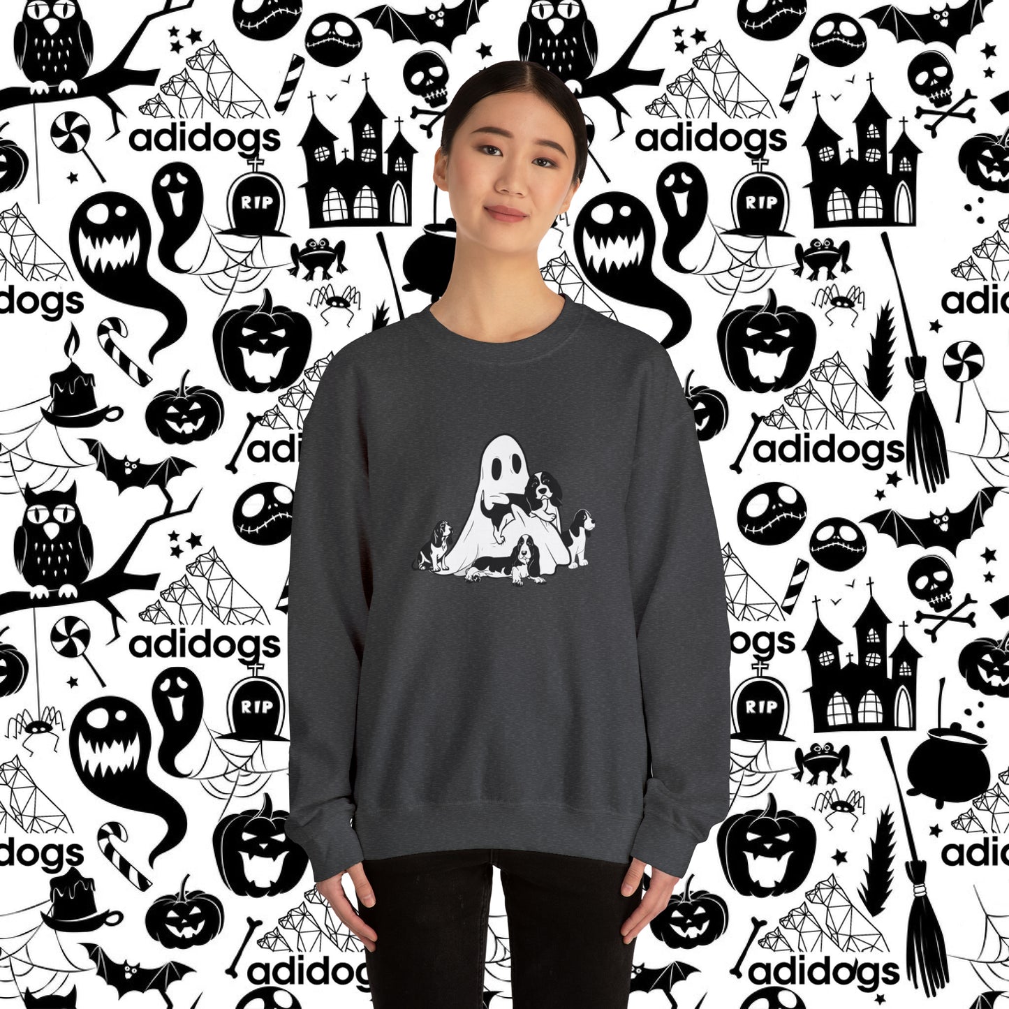 Spooky Basset Hound Sweatshirts