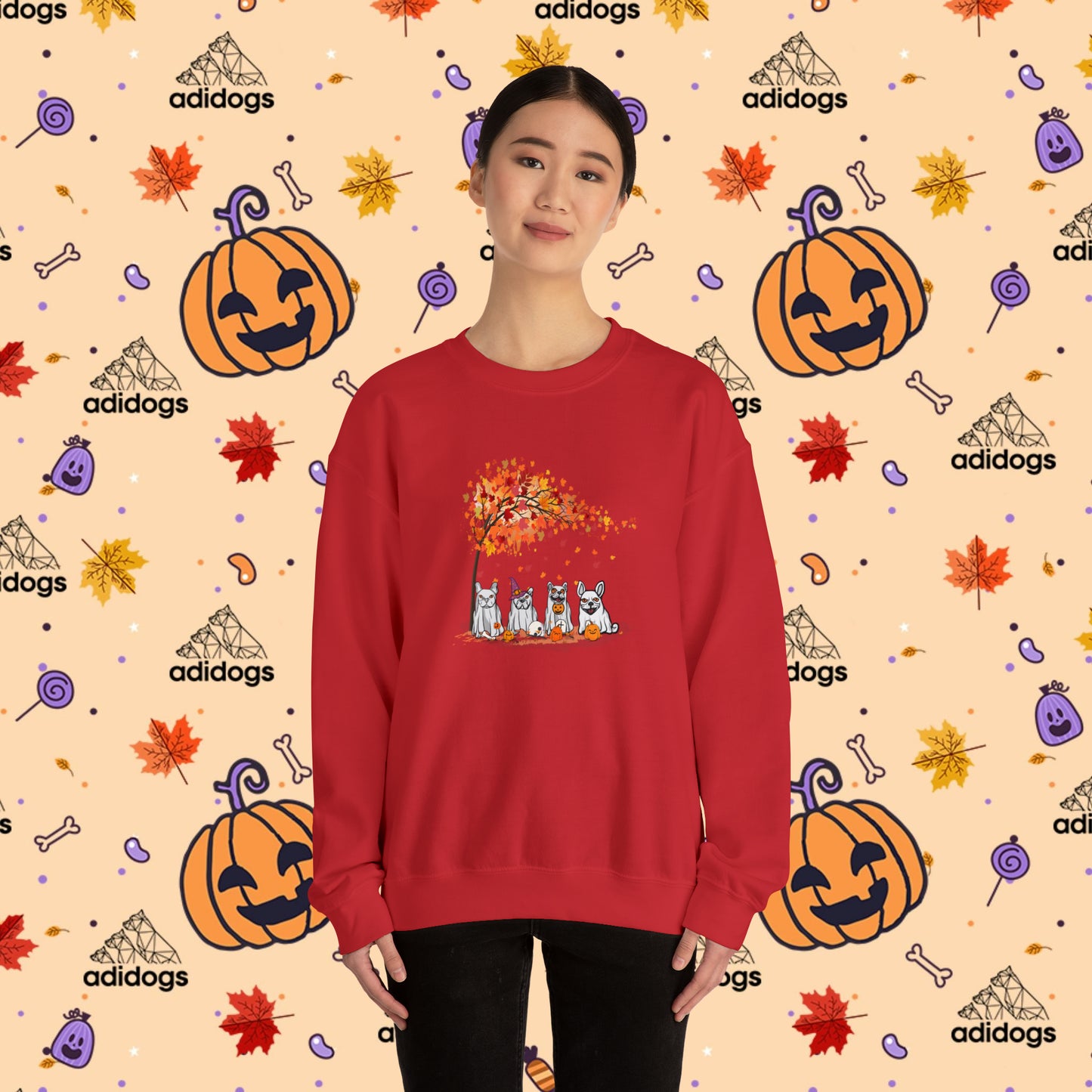 Fall Vibes Frenchie Halloween Sweatshirts