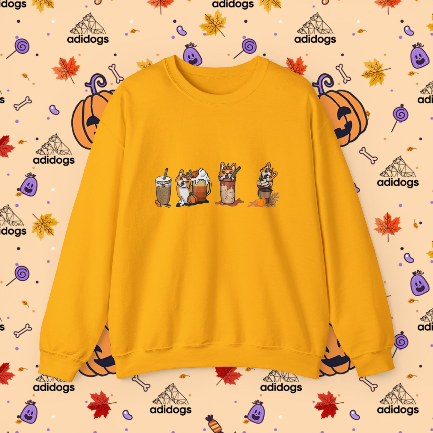 Corgi Pumpkin Spice Latte Sweatshirts