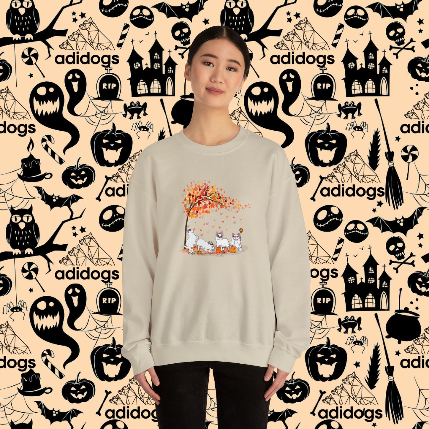 Frenchie Fall Vibes Halloween Sweatshirts