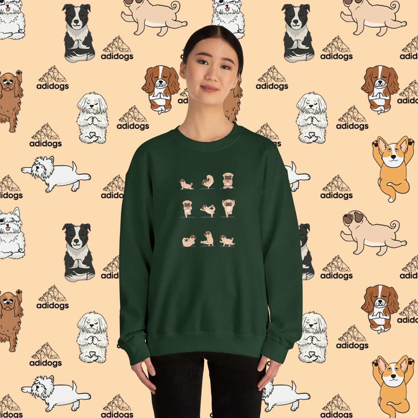 Pug Yoga Sweatshirts