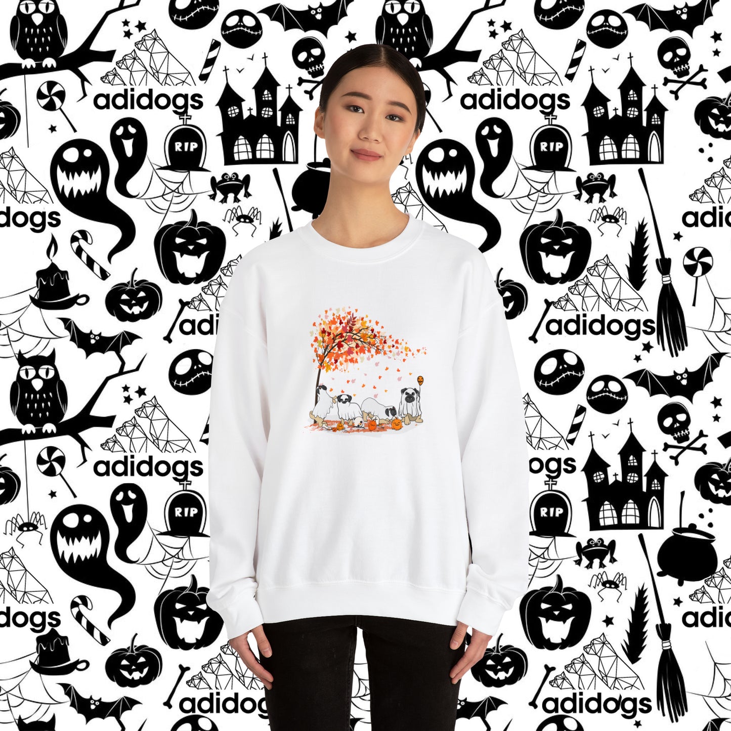 Pug Fall Vibes Halloween Sweatshirts