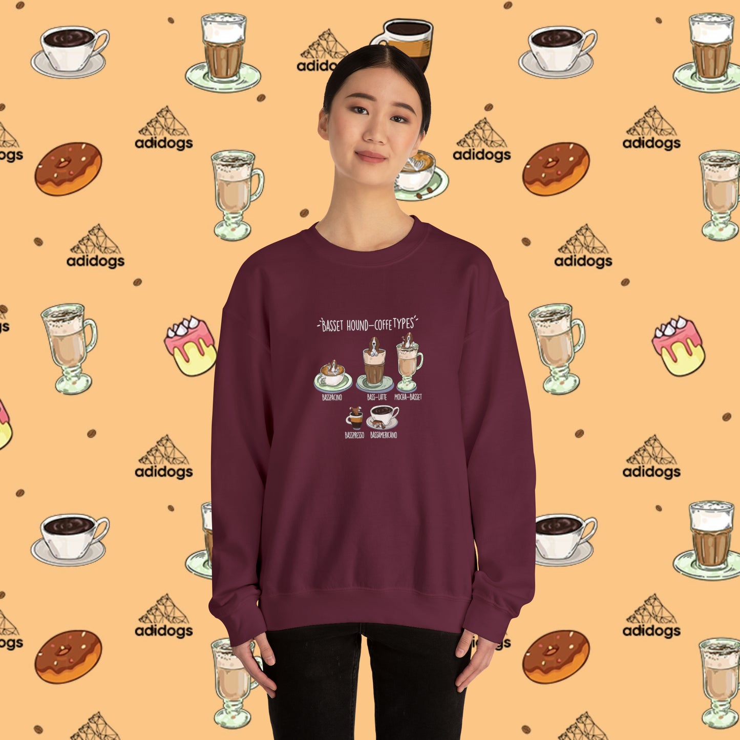 Basset Hound Lovers Coffee Sweatshirts