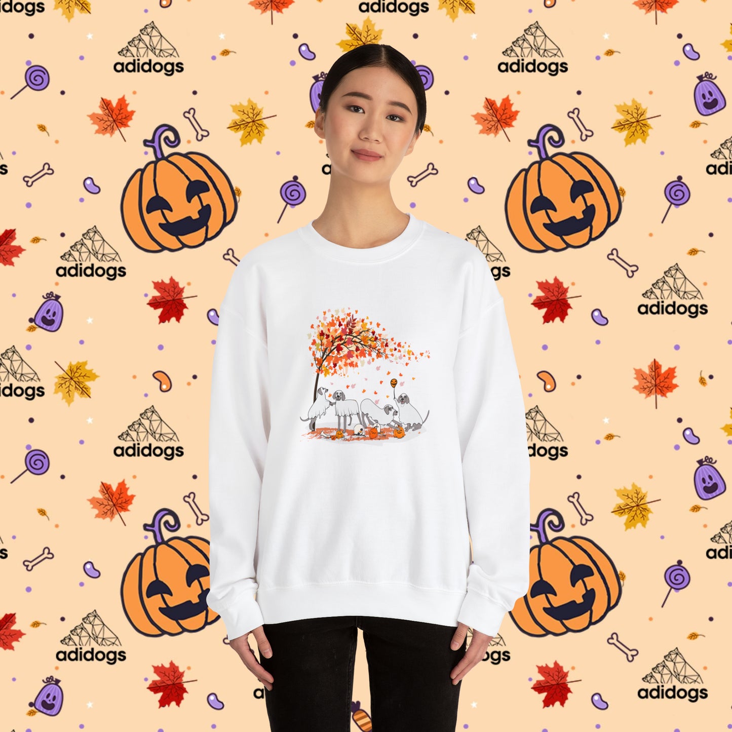 Fall Vibes Weimaraner Halloween Sweatshirts