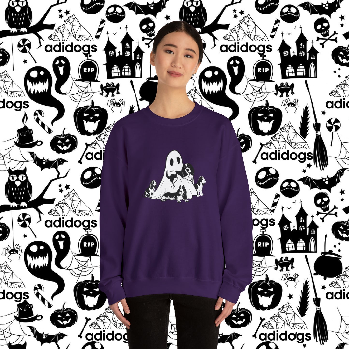 Spooky Basset Hound Sweatshirts