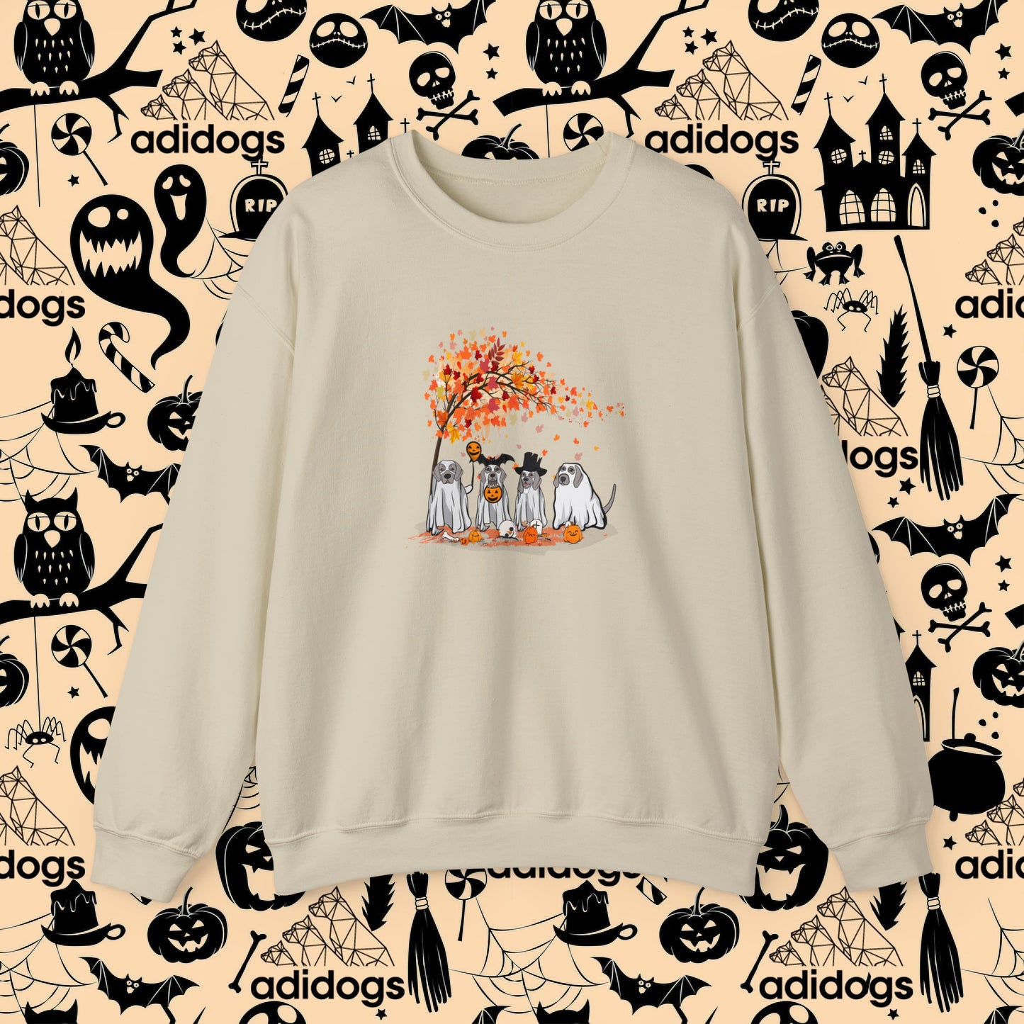 Weimaraner Fall Vibes Halloween Sweatshirts