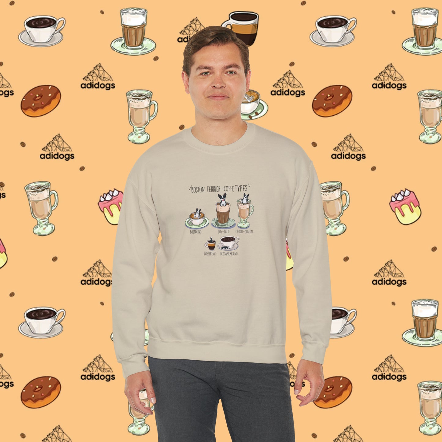 Boston Terrier Lovers Coffee Sweatshirts