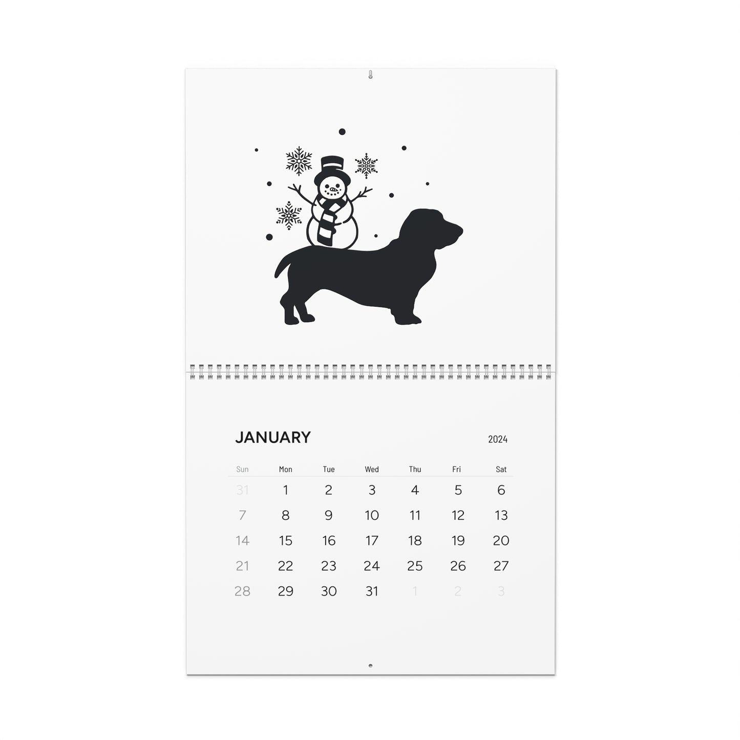 Basset Hound Calendar 2024