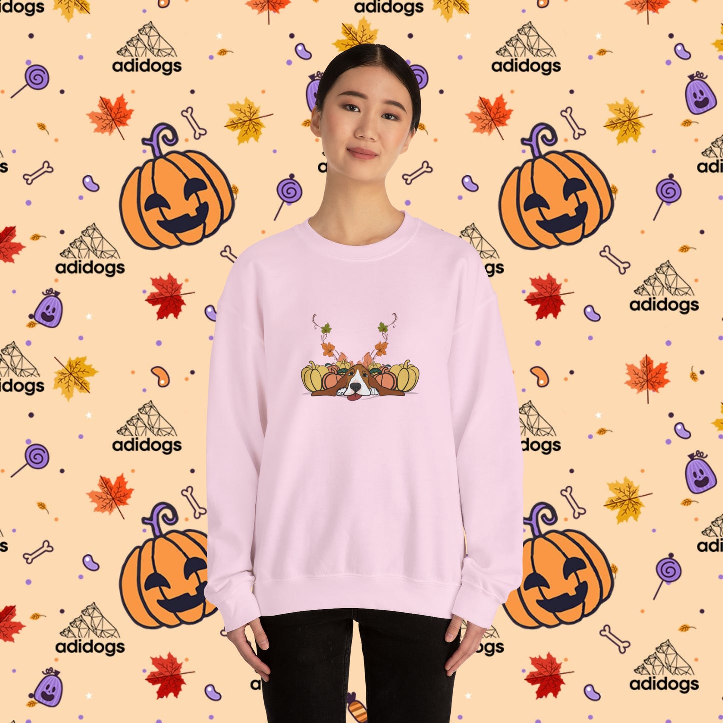 Basset Hound Pumpkin Fall Sweatshirts