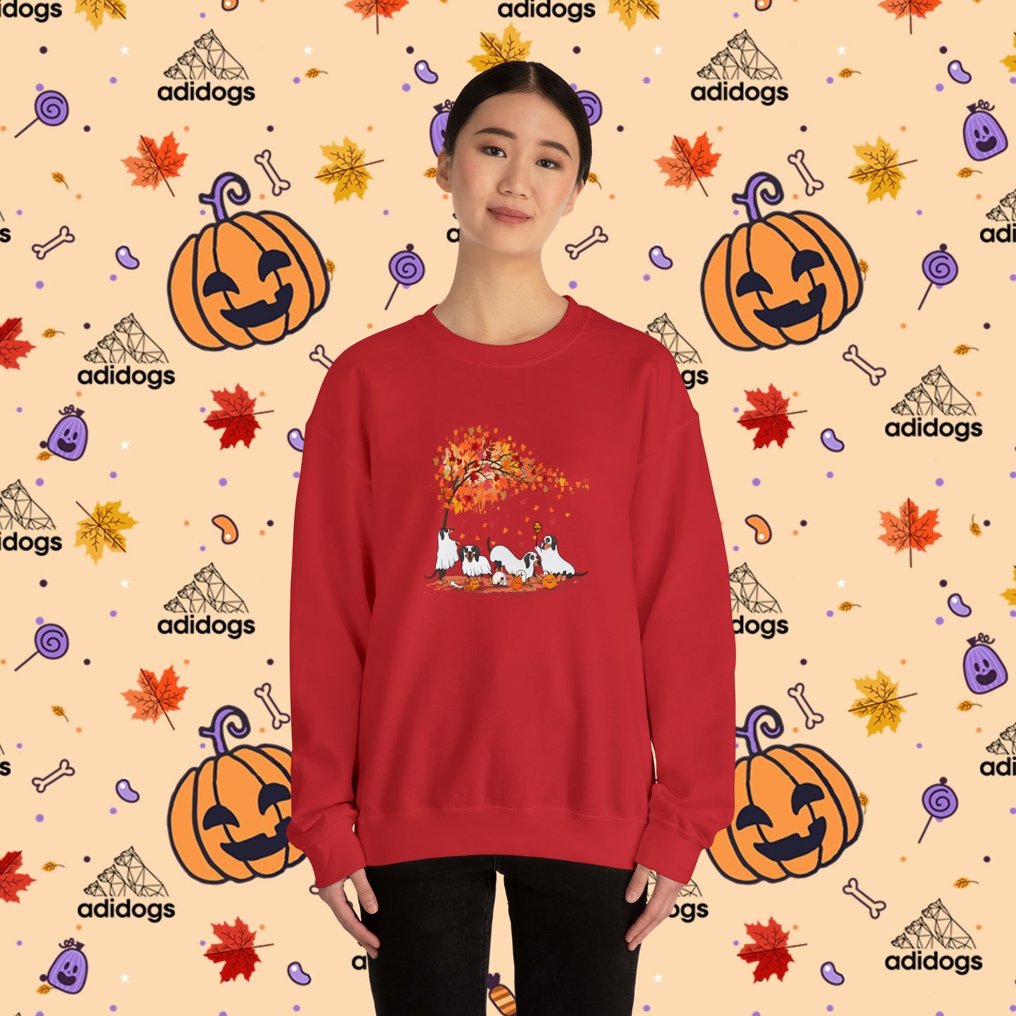 Fall Vibes Dachshund Halloween Sweatshirts