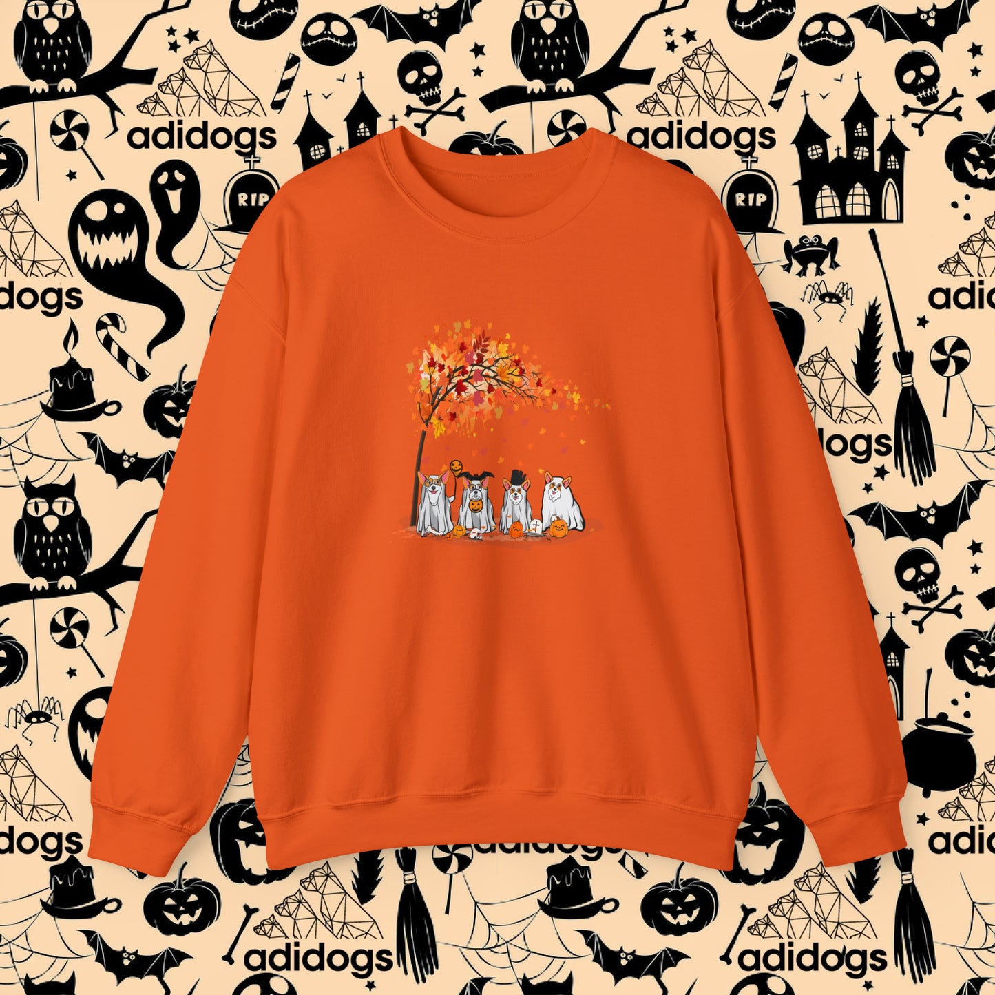 Corgi Fall Vibes Halloween Sweatshirts