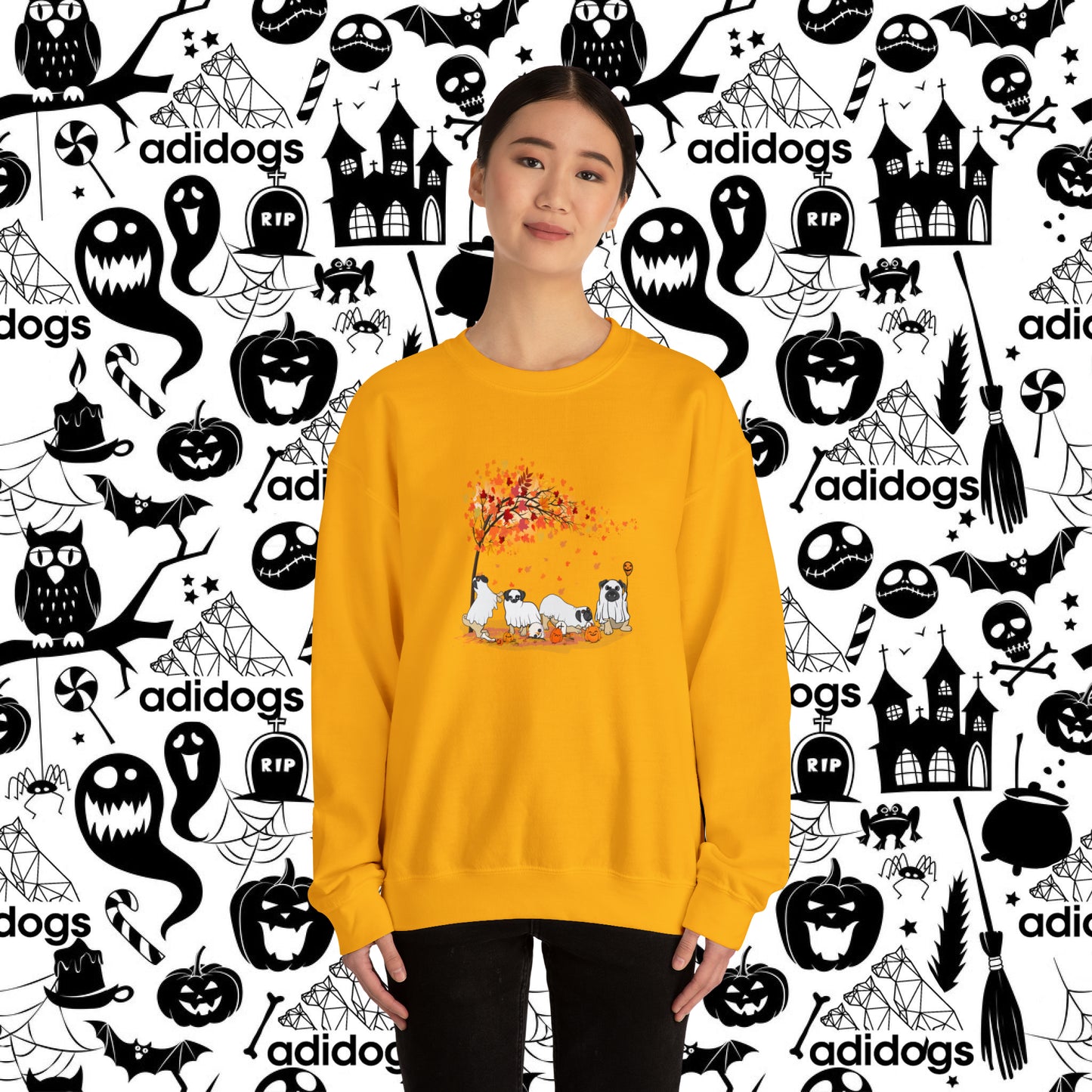 Pug Fall Vibes Halloween Sweatshirts